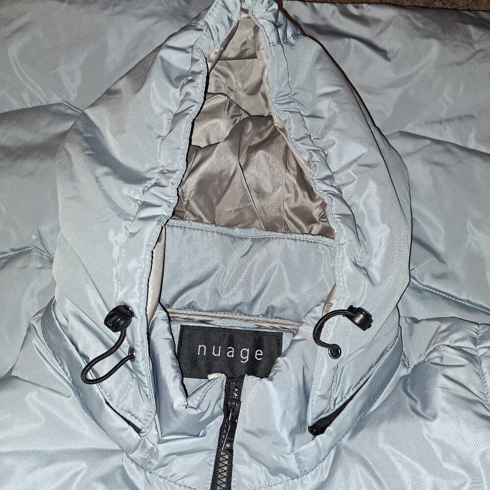New With Tags Nuage Regular Chevron Quilted Puffer Vest w/ Removable Hood - Picture 3 of 15